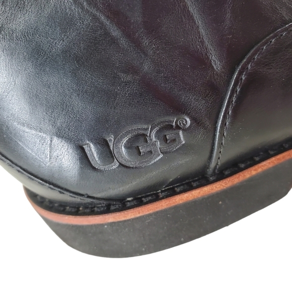 UGG Klayton Black Leather Oxford Shoes Mens 10.5 Business Casual 1002386 main image 15